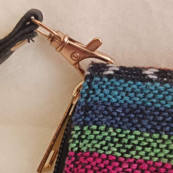 New Excellent Condition Multi Color Fabric Zip Around Wristlet Wallet - Picture 5 of 7